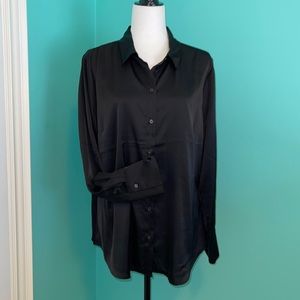 Banana Republic satin blouse with French cuffs